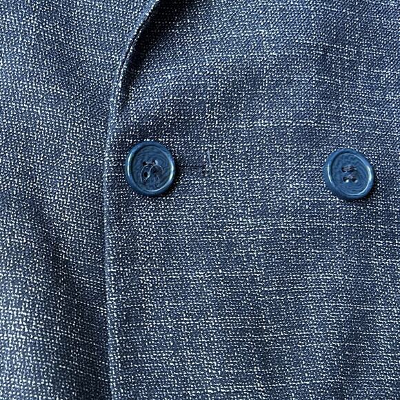 Boohoo Man Blazer Mens Sz 40 Blue Double Breasted Sport Coat Jacket - Picture 6 of 11